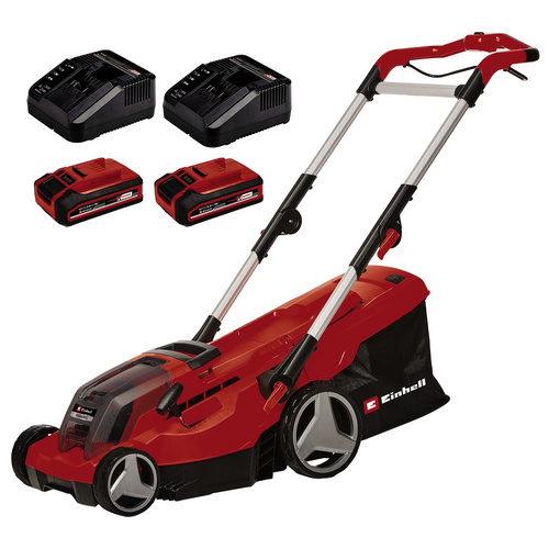 Image of EINHELL Akku-Rasenmäher »Power X-Change«, RASARRO 36/36(2x3,0Ah P), Flächenempfehlung: 400 m² - rot