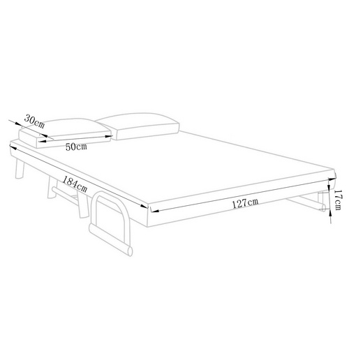 Thumbnail - VCM Schlafsofa, BxH: 127 x 95 cm, bis max. 120 kg - rot