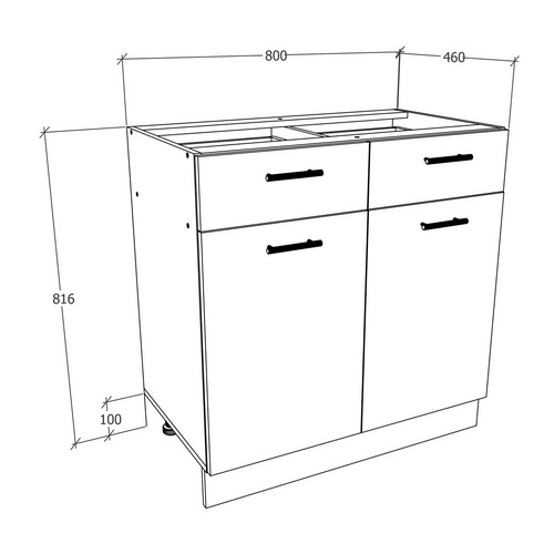 Thumbnail - VCM Schrank »Esilo«, BxHxL: 80 x 82 x 46 cm - beige