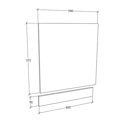 VCM Frontblende, BxL: 60 x 67 cm - grau...