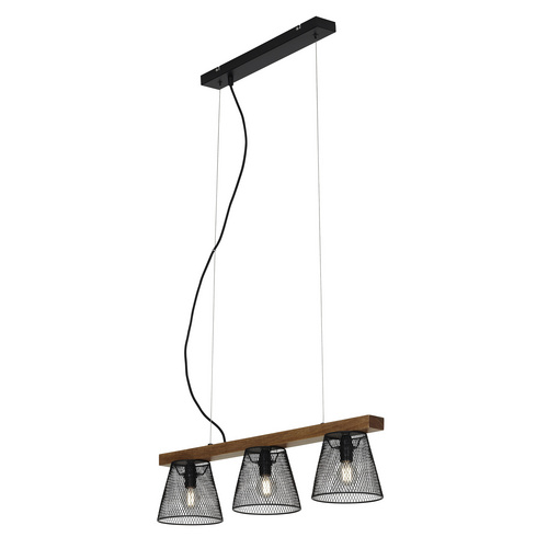 Briloner Leuchten Pendelleuchte 4077-035, Pendellampe Metall Holz höhenverstellbare Lampe