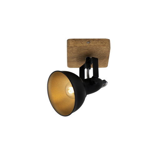 Briloner Leuchten Wandleuchte 2901-015, Wandleuchte / Spot mit Holz - drehbar schwenkbar