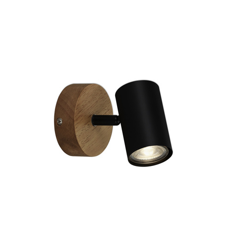 Briloner Leuchten Wandleuchte 2920-015, Wandlampe / Wandspot Metall Holz ohne Leuchtmittel