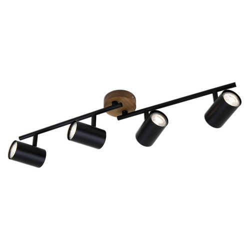 Briloner Leuchten Deckenleuchte 2920-045, Deckenlampe Metall Holz - drehbar und schwenkbar