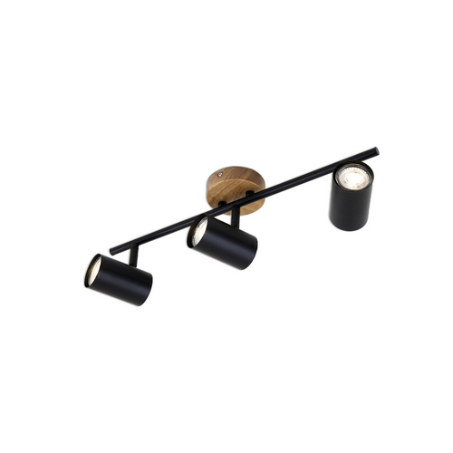 Briloner Leuchten Deckenleuchte 2920-035, Deckenlampe Metall Holz - drehbar und schwenkbar