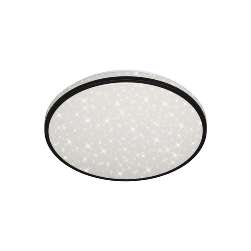 LED Deckenleuchte mit Sternendekor, rund, Ø 38, CCT, 24 Watt, schwarz