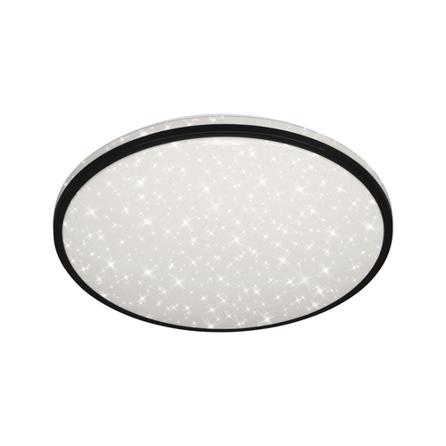 LED Deckenleuchte mit Sternendekor, rund, Ø 49,2 cm, 48 Watt, schwarz