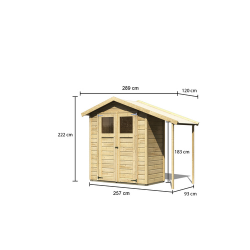 KARIBU Gartenhaus »Dana«, BxT: 257 x 1...