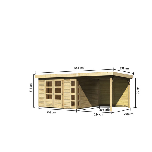 KARIBU Gartenhaus »Kerko 6«, BxT: 302 ...