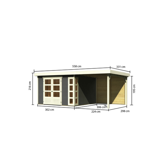 KARIBU Gartenhaus »Kerko 6«, BxT: 302 ...