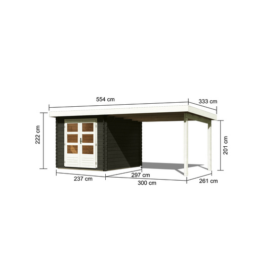 KARIBU Gartenhaus »Bastrup 4«, BxT: 23...