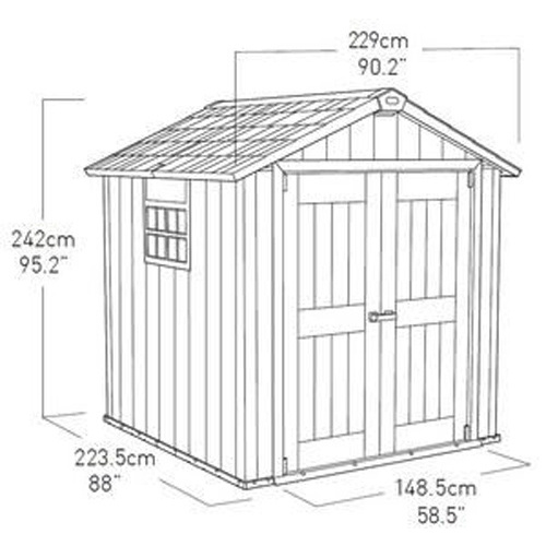 Ondis24 Gartenhaus, BxHxT: 229 x 242 x 2...