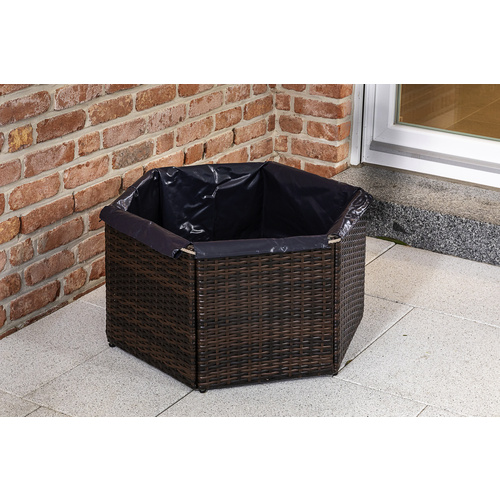 Eckbank Rattan braun