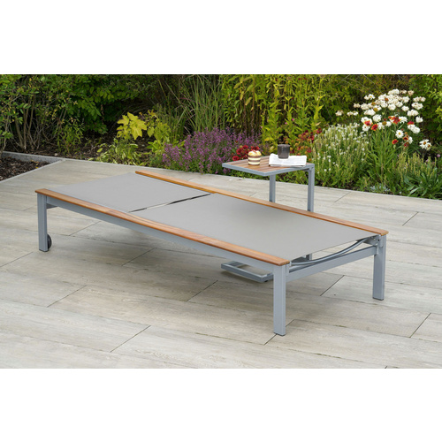 Thumbnail - MERXX Gartenliegen-Set »Naxos«, 2-tlg., Akazie/Aluminium, taupe - beige