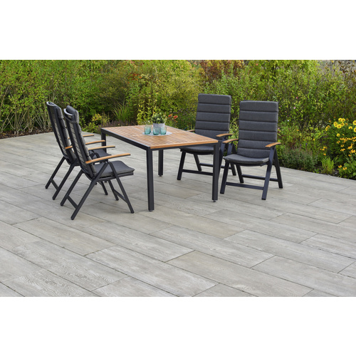 Thumbnail - MERXX Gartenmöbelset »Astros«, 9-tlg., klappbar, Aluminium/Akazie - grau