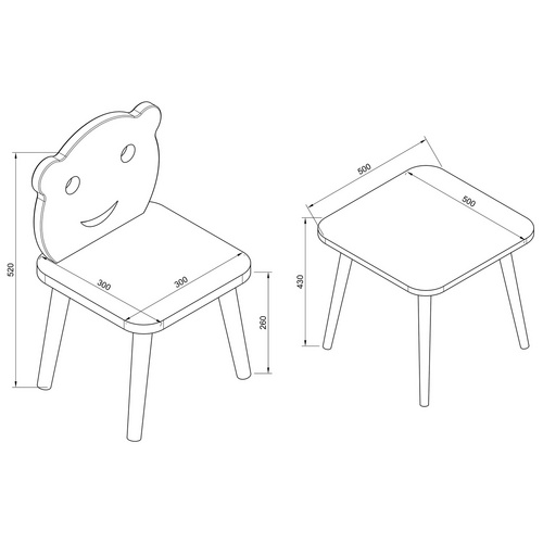 Thumbnail - VCM Tisch-Set »LiLuLa«, BxHxL: 110 x 52 x 50 cm - weiss