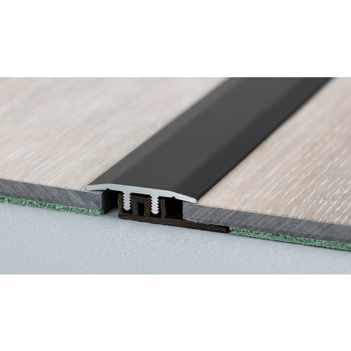 Thumbnail - CARL PRINZ Übergangsprofil »PROFI-DESIGN«, BxH: 27 x 6 mm, verdeckte Befestigung - silberfarben