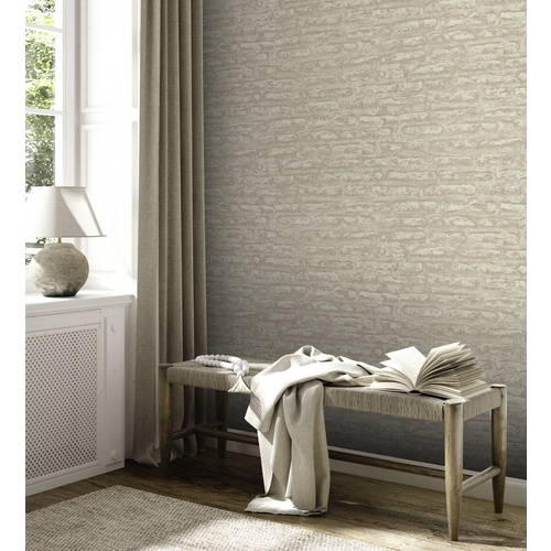 Thumbnail - A.S. Création Vliestapete, BxL: 53 x 1005 cm, taupe/weiß - braun | weiss