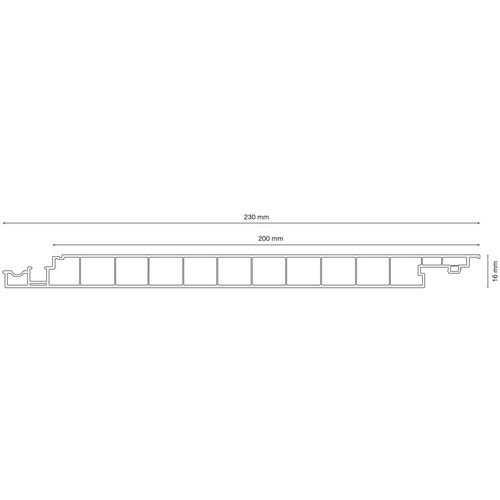 Thumbnail - GUTTA Paneel, Breite: 200 mm, transparent, Polycarbonat (PC)