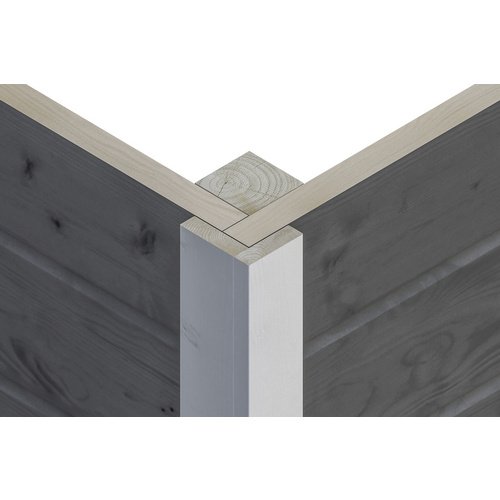 SKANHOLZ Ferienhaus »Solna«, Holz, BxT: 330 x 265 cm (Außenmaße inkl. Dachüberstand) - grau |  Fichte  |  6,45 m²