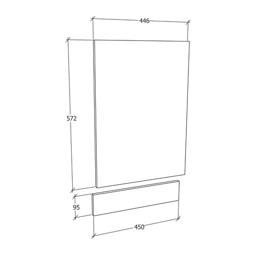 VCM Frontblende, BxL: 45 x 67 cm - grau