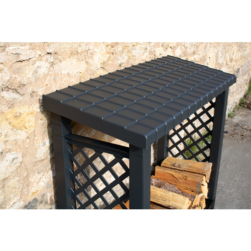 KHW Kaminholzregal, BxHxT: 114 x 102 x 47 cm, anthrazit - grau (Rabatt: 26 %)