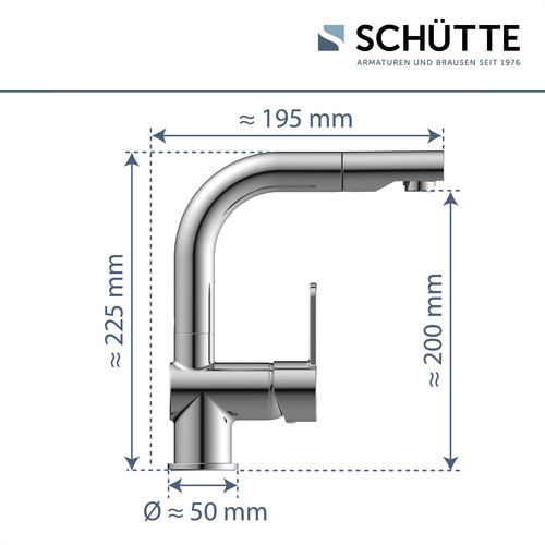 SCHÜTTE Waschtischarmatur »London«, Messing, glänzend, ⅜