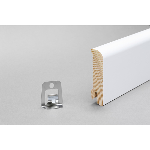 Thumbnail - WUNDERWERK Sockelleiste, Länge: 240 cm, rund/klassisch, weiß - weiss