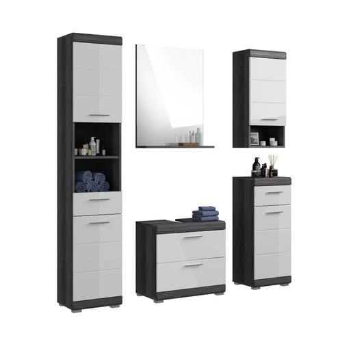 Thumbnail - xonox.home Badmöbel-Set »Scout«, 5-teilig - weiss | silberfarben