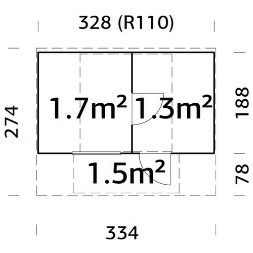 Fasssauna Oval Anette 328 x 274 cm inkl. Ofen und Steuerung