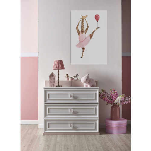 Queence Leinwandbild, BxH: 40 x 60 cm - rosa | braun