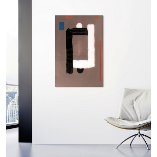 Queence Acrylglasbild, BxH: 60 x 90 cm - schwarz | weiss | braun