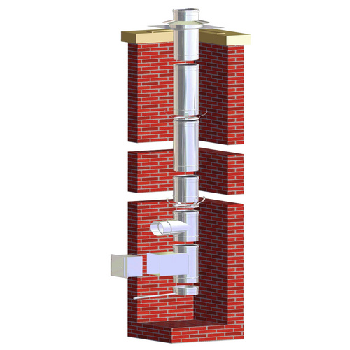 Tecnovis Kamin-Sanierungsset »Zitec-San«, Ø150 mm – silberfarben