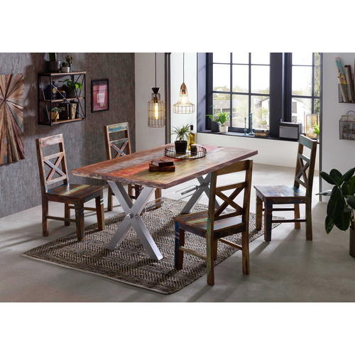 Thumbnail - SIT Tisch »TABLES & CO«, HxT: 76,5 x 100 cm, Holz - bunt | silberfarben