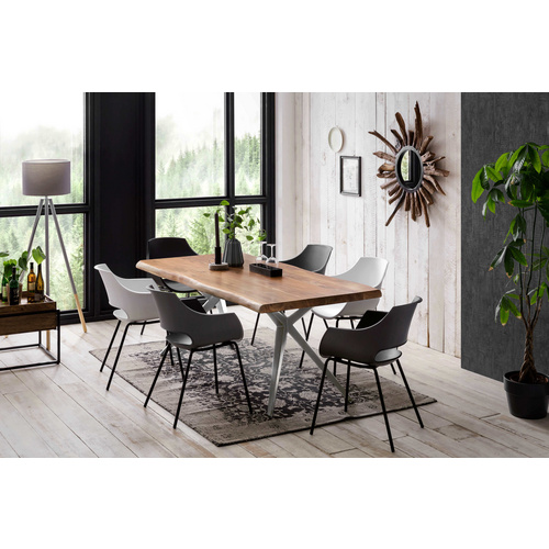 Thumbnail - SIT Tisch »TABLES & CO«, HxT: 78,5 x 90 cm, Holz - braun | silberfarben