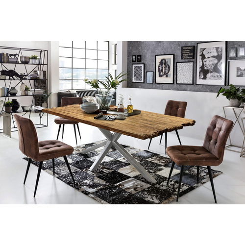 Thumbnail - SIT Tisch »TABLES & CO«, HxT: 79 x 90 cm, Holz - braun | silberfarben
