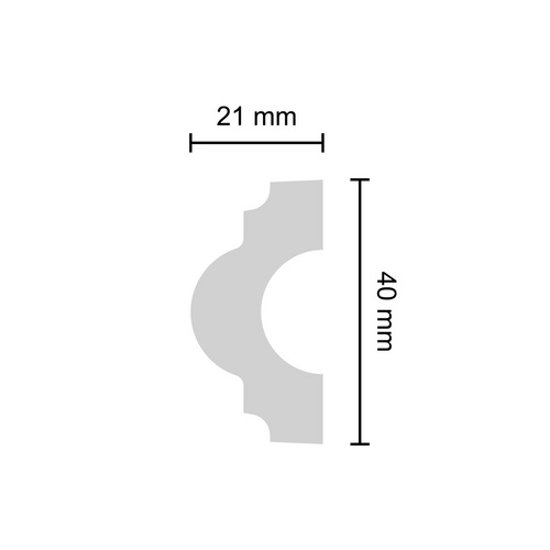 Thumbnail - DECOSA Zierprofil, Länge: 150 cm, weiß, 1 Stück - weiss