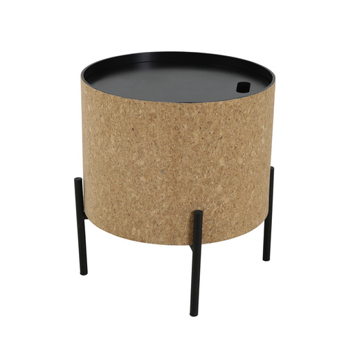 Thumbnail - Möbilia Couchtisch, natur/schwarz, BxT: 63 x 63 cm - braun