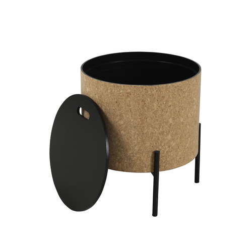 Thumbnail - Möbilia Couchtisch, natur/schwarz, BxT: 63 x 63 cm - braun