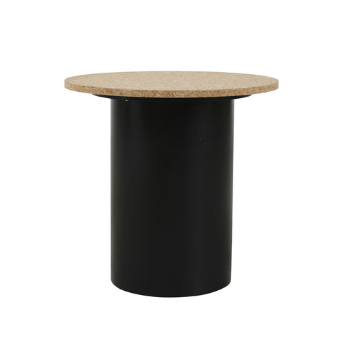 Thumbnail - Möbilia Beistelltisch, natur/schwarz, BxT: 50 x 50 cm - braun