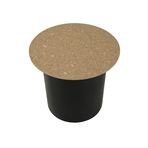 Thumbnail - Möbilia Beistelltisch, natur/schwarz, BxT: 50 x 50 cm - braun