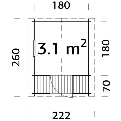 PALMAKO Spielhaus BxHxT: 222 x 193 x 260...