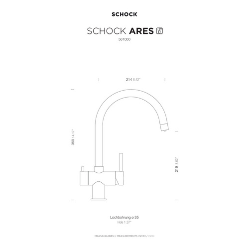 SCHOCK Küchenarmatur »Ares«, Anschlus...