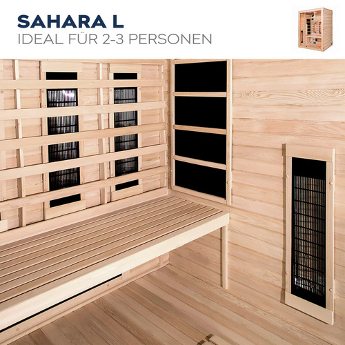 Thumbnail - HOME DELUXE Infrarotkabine »Sahara L«, für 3 Pers., Fronteinstieg, Vollspektrumstrahler - beige