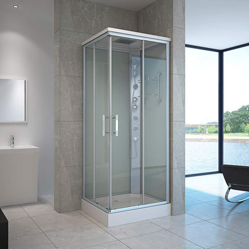 HOME DELUXE Komplettdusche Venus S, BxT: 90x80 cm, Sicherheitsglas, 1-tlg., inkl. Kopf-Regenbrause