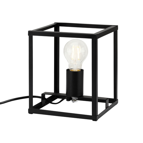 Briloner Leuchten Tischleuchte 7020-015, Tischlampe dekorativ schwarz 170x170x200mm (LxBxH)