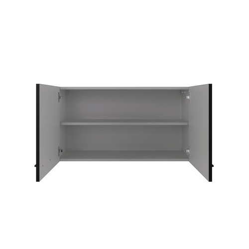 Flex-Well Hängeschrank »Capri«, BxHxT: 100 x 54,8 x 32 cm, Front mit Antifingerprint-Effekt - schwarz | braun