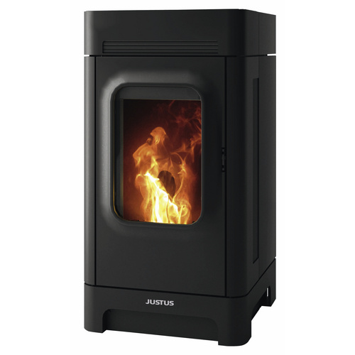 JUSTUS Pelletofen, Stahl, 6,4 kW – schwarz