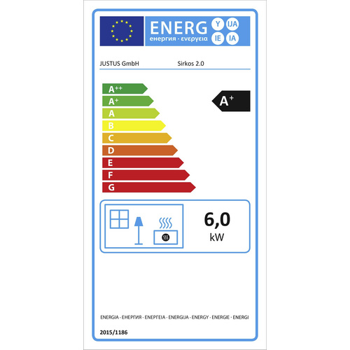 JUSTUS Pelletofen »Sirkos«, seidenweiss, Stahl, 6 kW (Rabatt: 10 %)