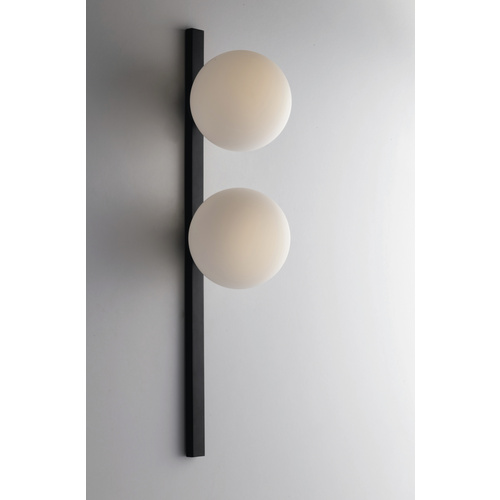 Luce ambiente Design Wandleuchte, 25 W, BxHxL: 28,5 x 16,5 x 60 cm, ohne Leuchtmittel - schwarz | weiss